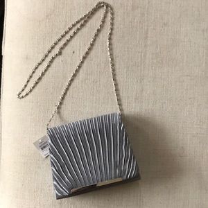 Silver Purse with detachable chain strap